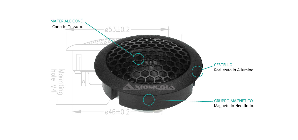 Tweeter Seas 27TFFC H0881-06 – Cupola In Tessuto Sonolex 25mm, 6 Ohm, 80W RMS, 91dB, Ferrite E Ferrofluido, Per Hi-Fi E Diffusori - 4