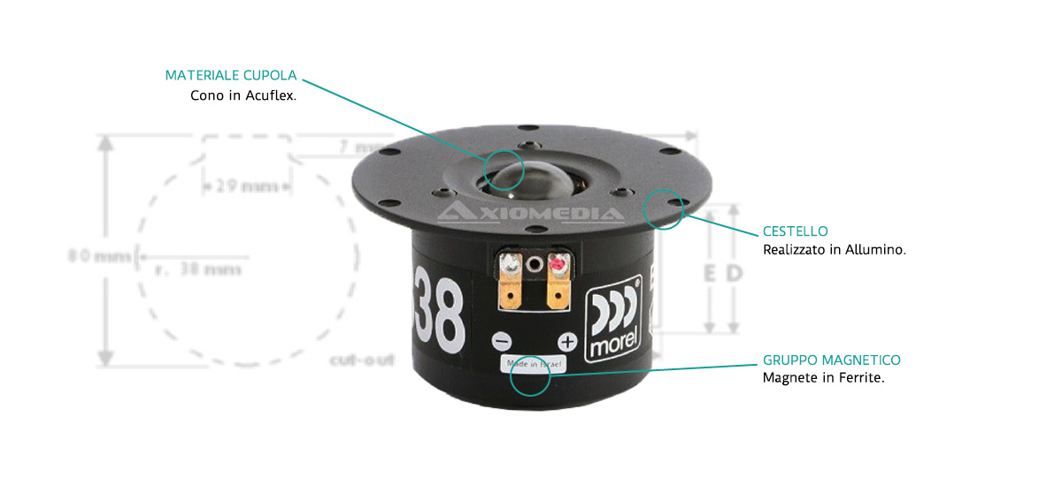 ET 338 - Morel 28mm Soft Dome Elite - Tweeter | Axiomedia