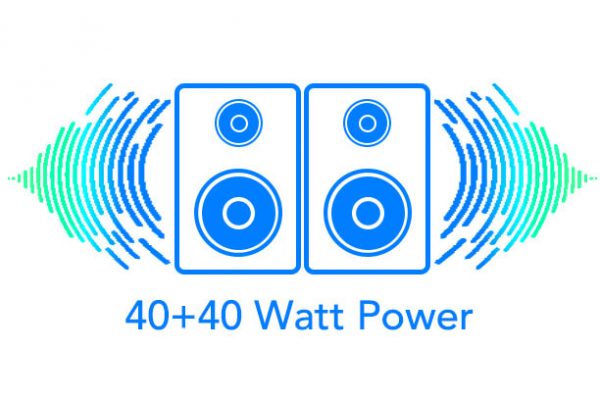 40+40W power