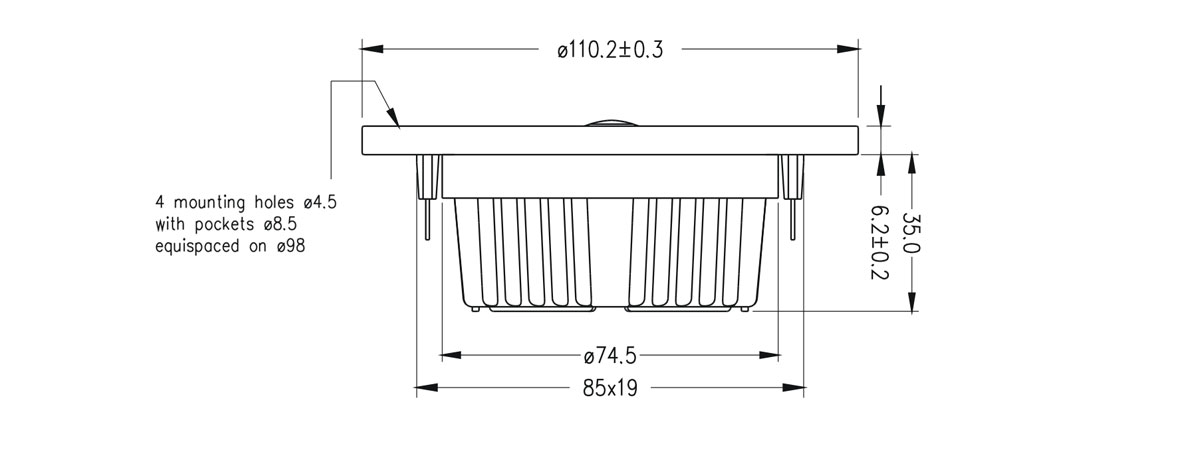 dimensioni T25CF002